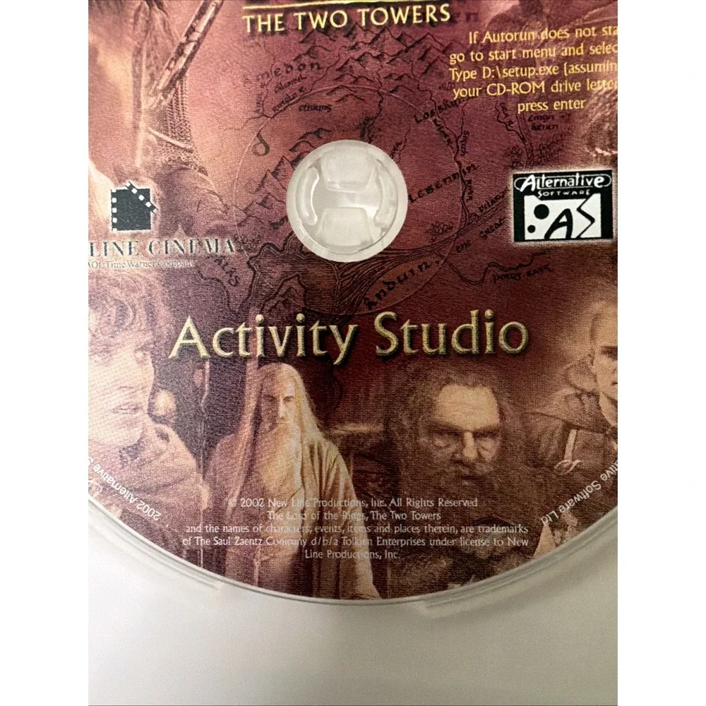 The Lord Of The Rings The Two Towers Activity Studio PC CD ROM Vtg